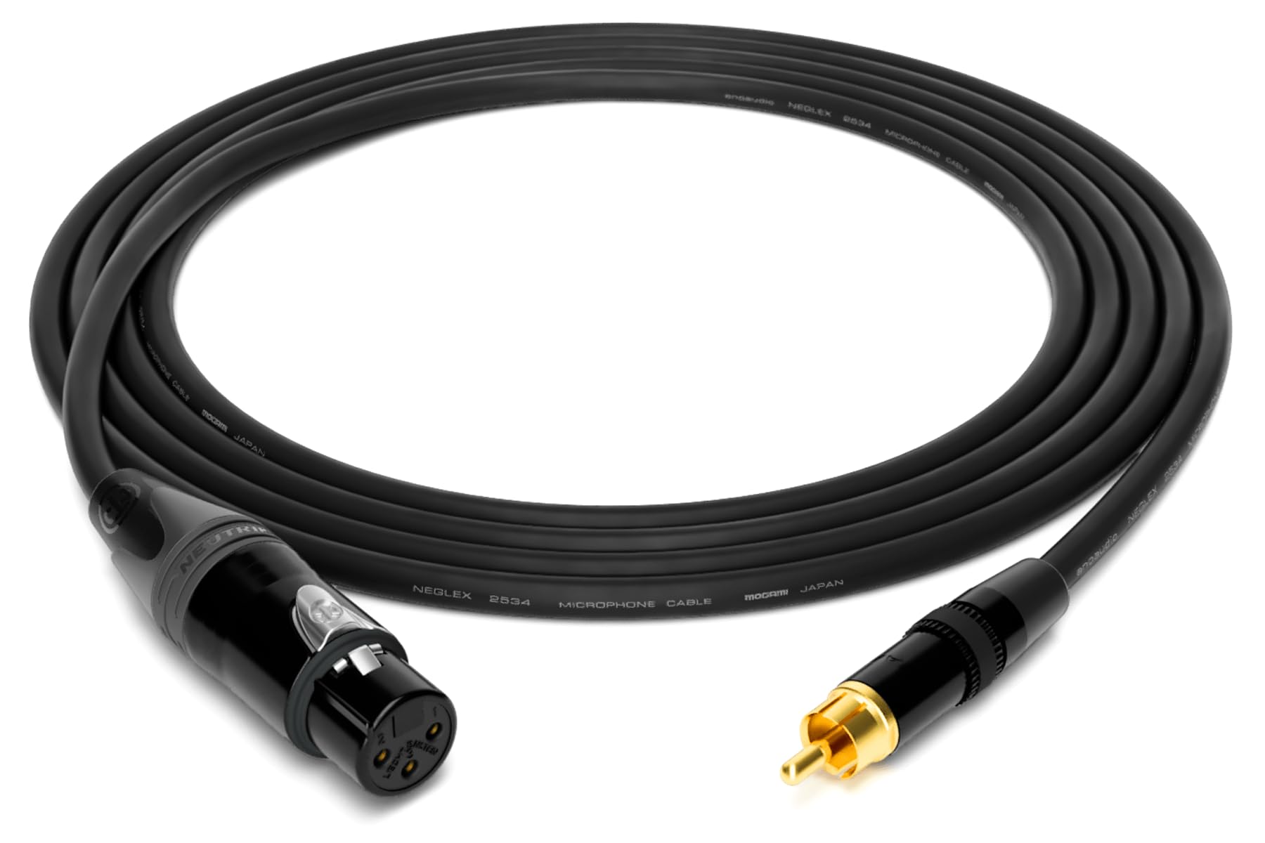 enoaudio Mogami 2534 Quad profesional Cable | Neutrik XLR hembra – RCA | HiFi - 2,0 m