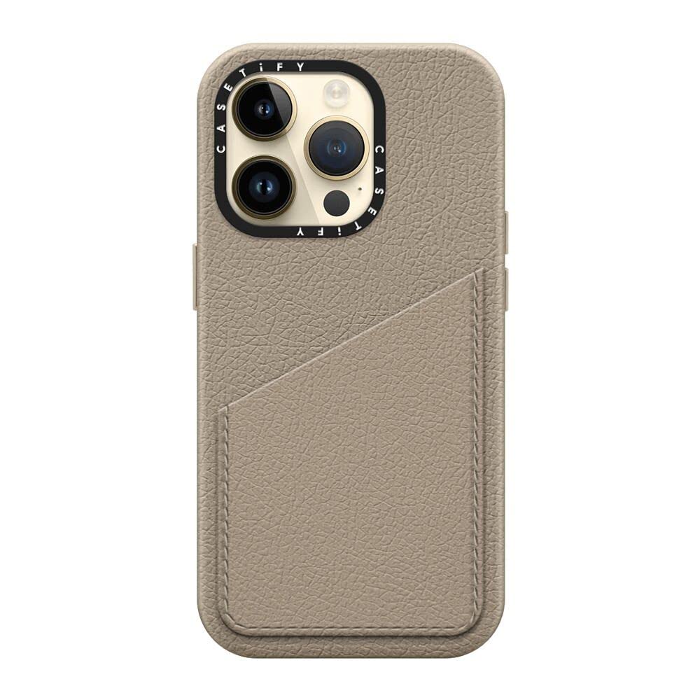 Amazon.co.jp: Casetify iPhone 14 Pro レザーカードケース [標準ID-1