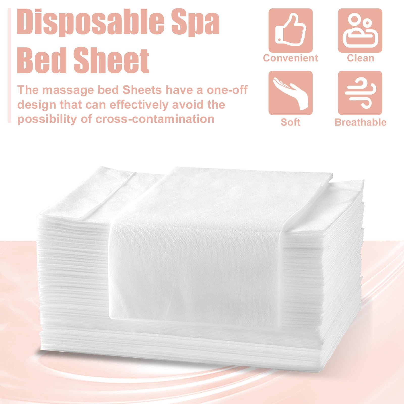 Juego de sábanas de spa desechables para mesa de masaje, 30 piezas, fundas de tela no tejida para salón de belleza, hoteles, 70 x 31 pulgadas