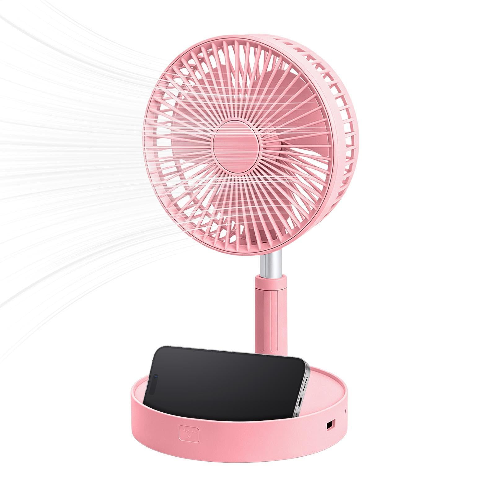 Ventilatore piantana portatile Soffiatore Oscillante Inclinabile A 185° | Ventilatore Da Tavolo Pieghevole Silenzioso per Casa Esterno Campeggio Viaggio Patio Dormitorio Tenda Officina
