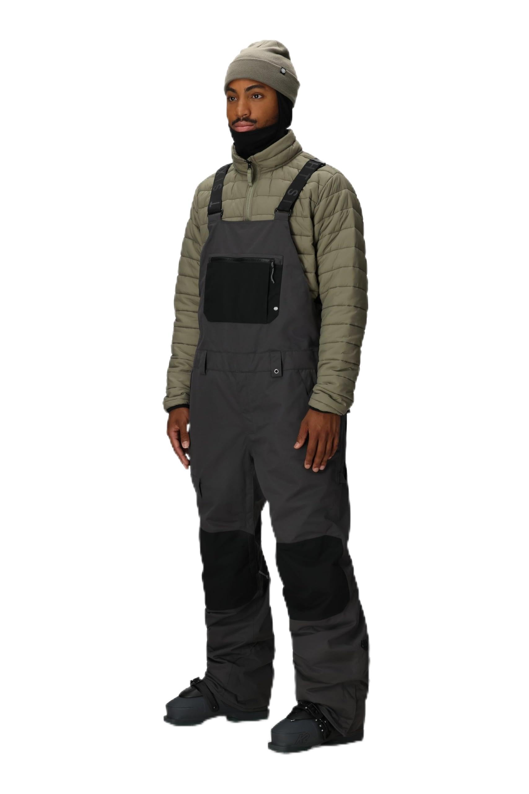 686 Men's Hot Lap Bib - Insulated Thermal Clothing with Horshoe Hem & Adjustable Straps - Water & Weather Resistant