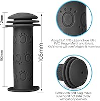 Vista 3 de Empuñaduras de bicicleta para niños, empuñaduras de manillar de bicicleta de 4.134 in con patrón de hongos para bicicletas, bicicletas de equilibrio