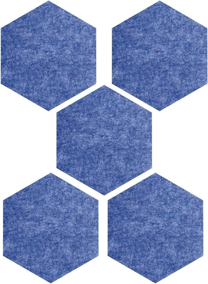 Tablero hexagonal de fieltro verde para pared de oficina y notas
