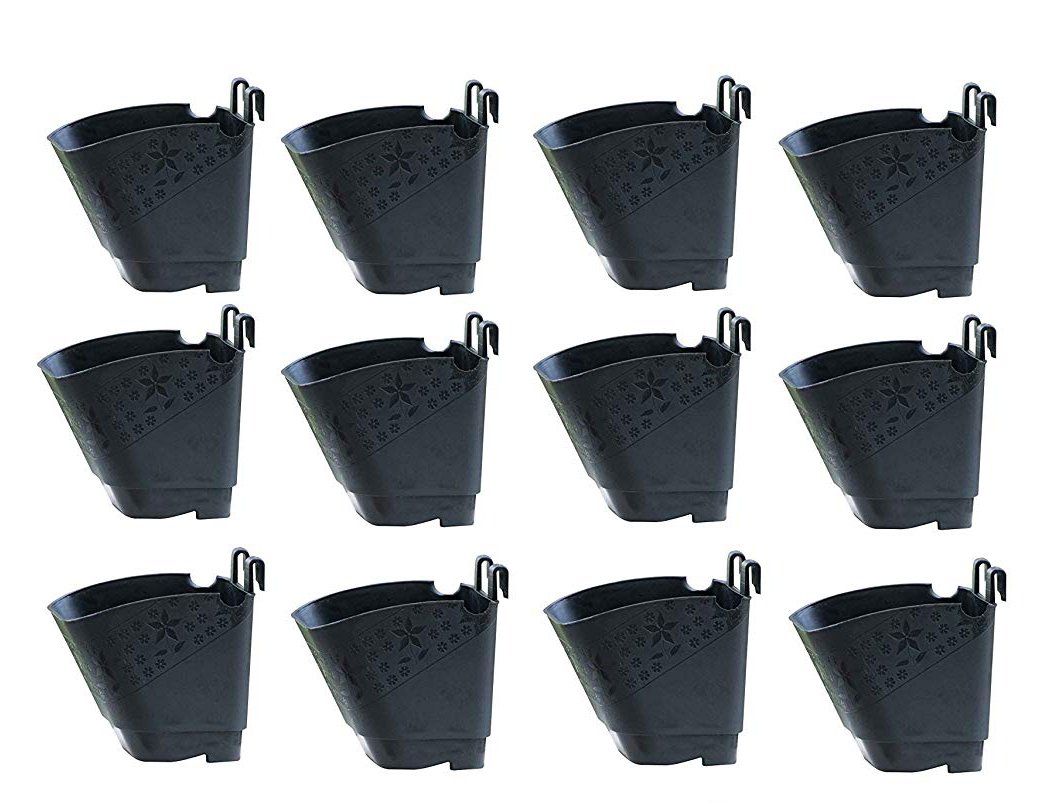 Novicz Vertical Garden Wall Hanging Pot (Black, Pack of 12) (B07B3VT1KC) Amazon Price History, Amazon Price Tracker