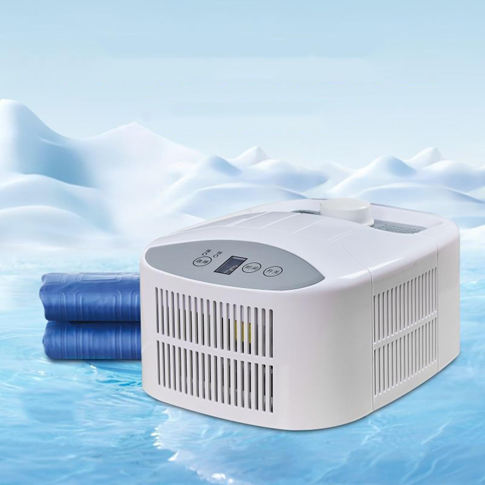 MESCXTY Adjustable Cooling Mattress Topper with Remote, 1-9 Hour Timer & 3-6°C Temp Control – Water Cooled Pad for Hot Sleepers 160cm*140cm