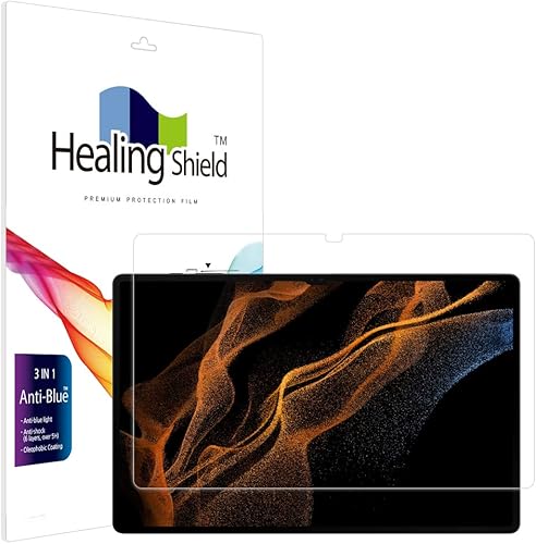 Muellery Healingshield PHAB489 - Protector de pantalla de protección ocular anti rayos UV, color azul, compatible con Samsung Galaxy Tab S8 Ultra