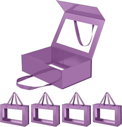 Miniatura 37 de Caja negra extragrande para padrino de boda con tapa, 16.3 x 14.2 x 5 pulgadas, magnética para ropa y regalos grandes (negro mate)