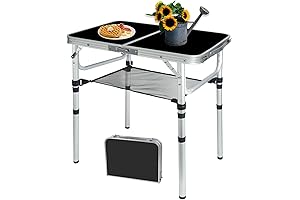 Small Black Folding Camping Table 2ft