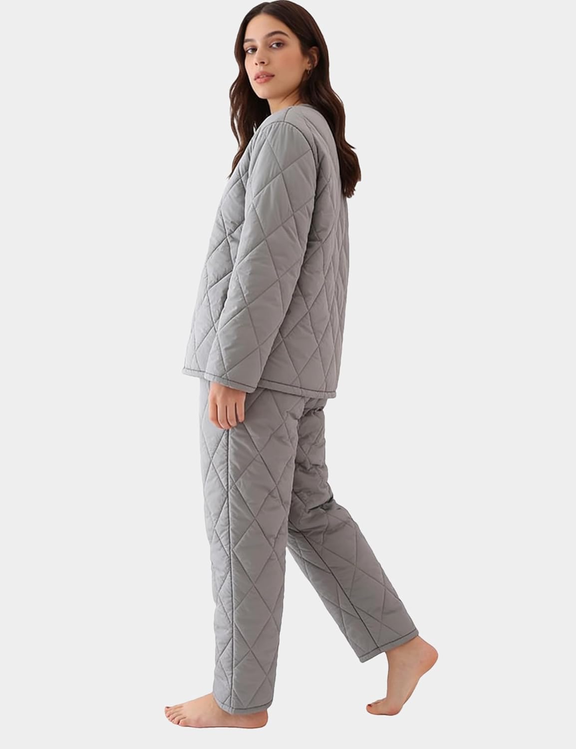 Women's Windproof Waterproof Snow Pants Elastic Waist Ultralight Winter Warm Down Padded Outdoor Trousers - Image 7