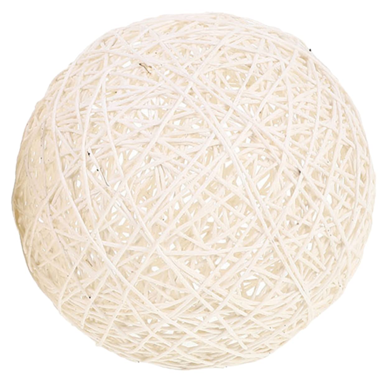 KICHOUSE Wicker Pendant Light Shade Rustic Decorative Lampshade Woven Lamp Cover for Home