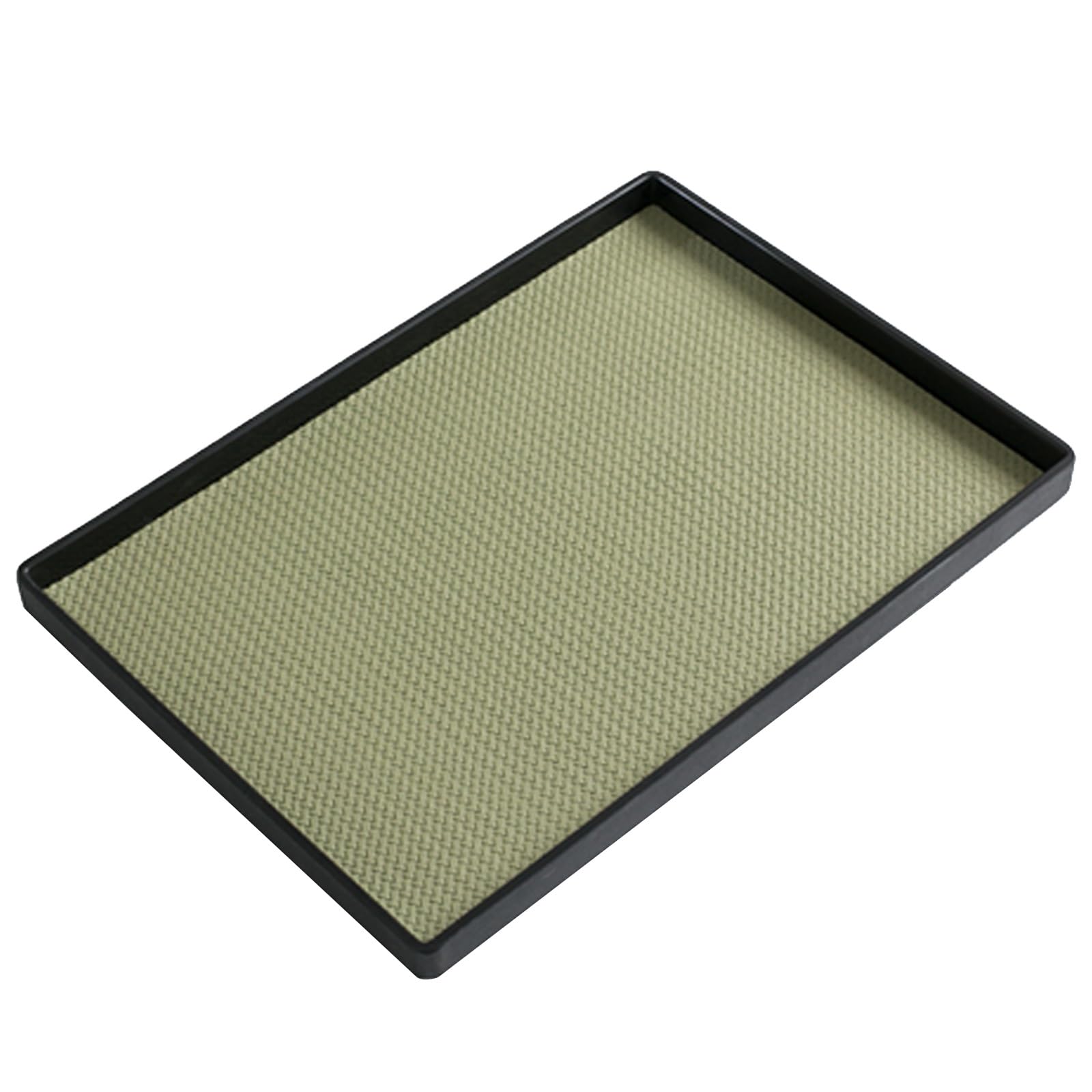 Vassoi da portata antiscivolo, in plastica verde, 22 x 30 x 2 cm, perfetti per feste, eventi e uso quotidiano