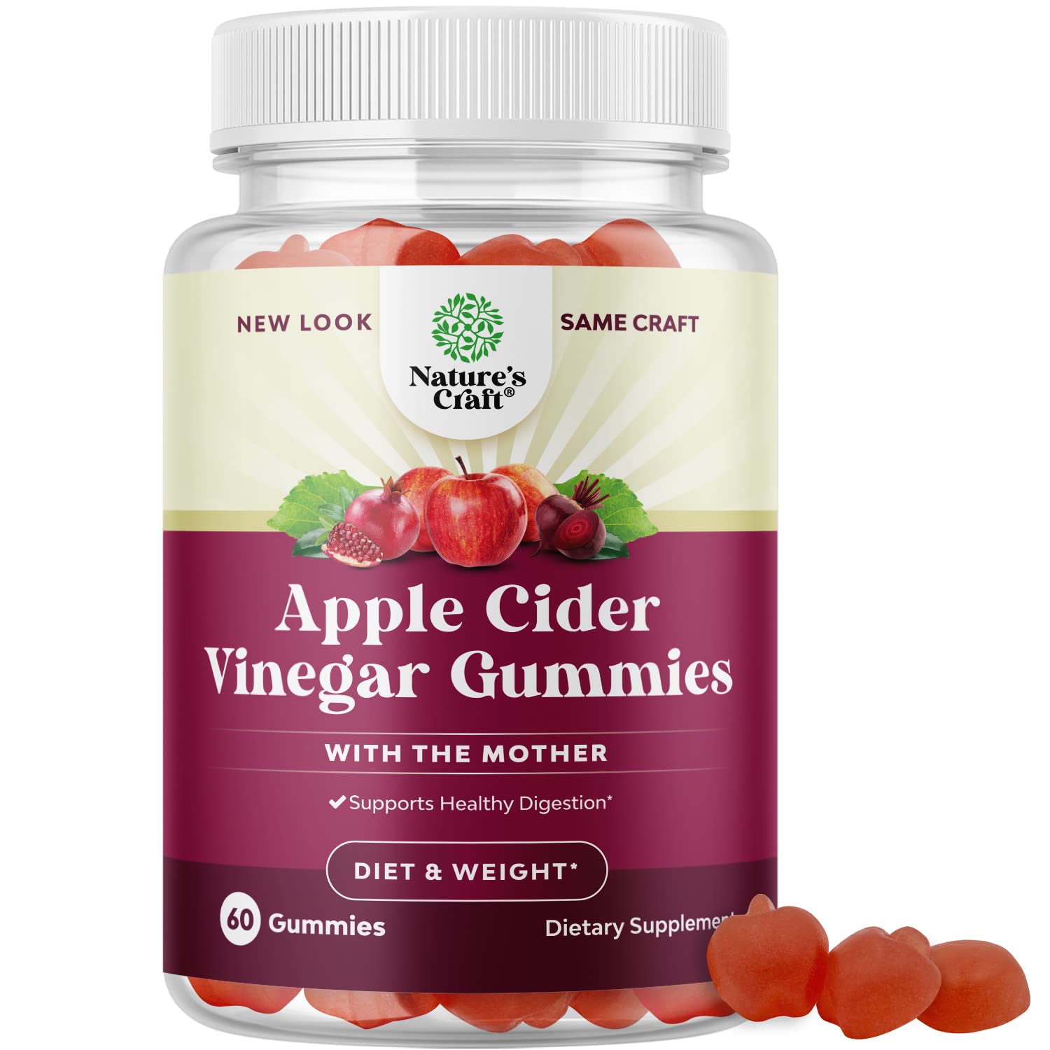 Buy ACV Apple Cider Vinegar Gummies Natural Energy Supplement ACV