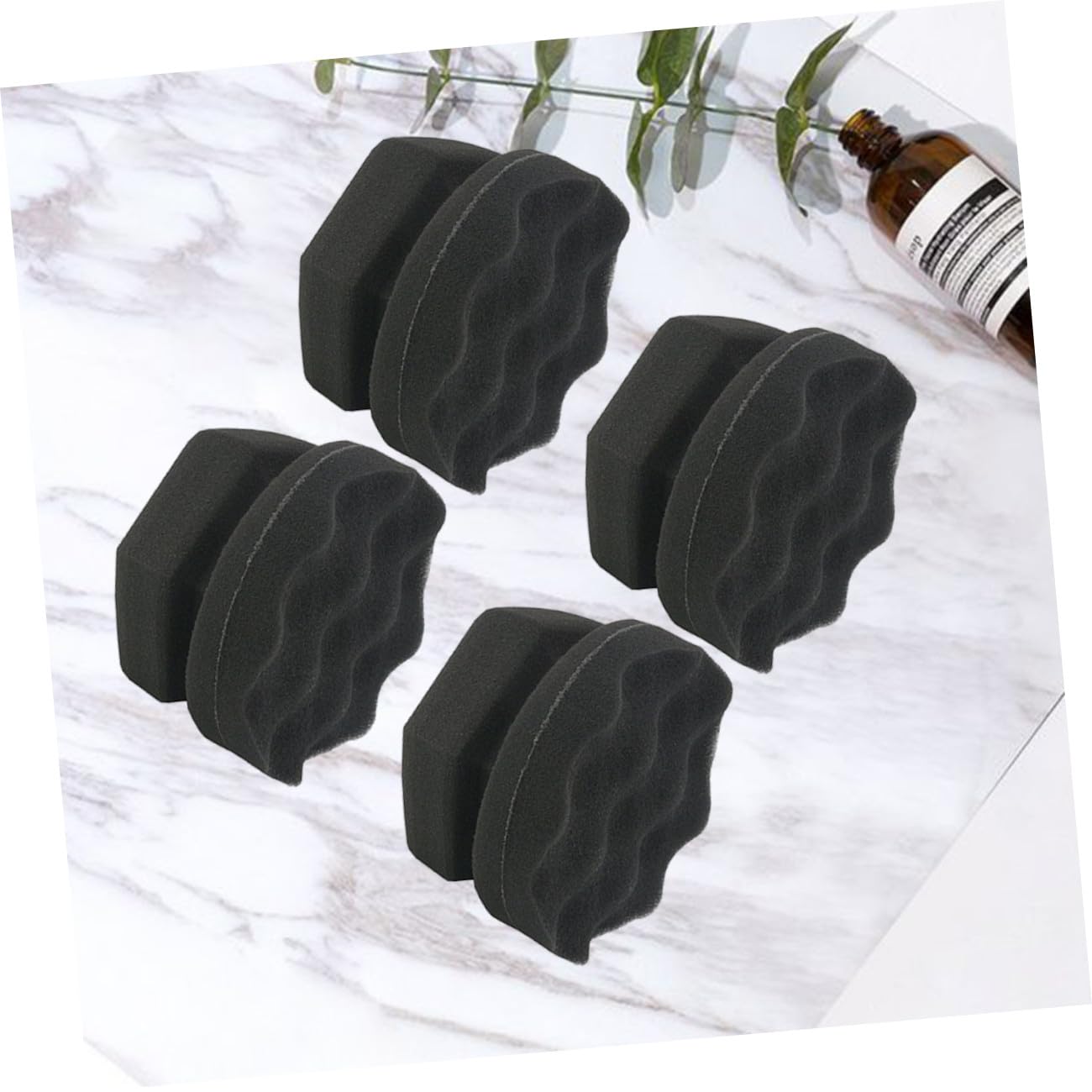 Anneome 12piezas Esponja De Cera Para Automóviles De Esponja De Pulido De Alta Para Neumáticos y Limpieza Interior Para De Asientos Tablero Color Negro