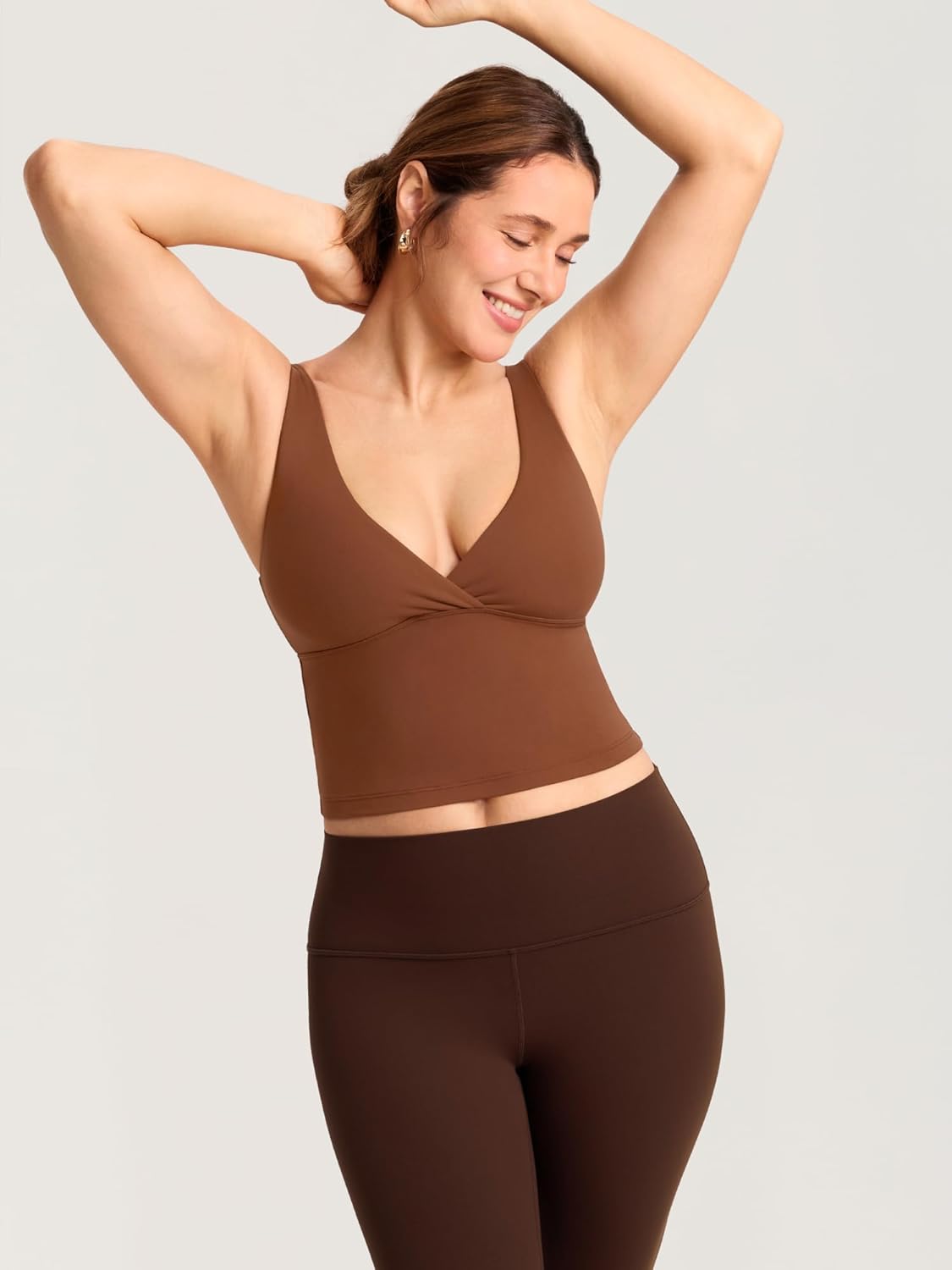 MOMANDA Crossover Nursing Bras for Breastfeeding Sleeveless Maternity Workout Nursing Crop Tank Tops - Image 4