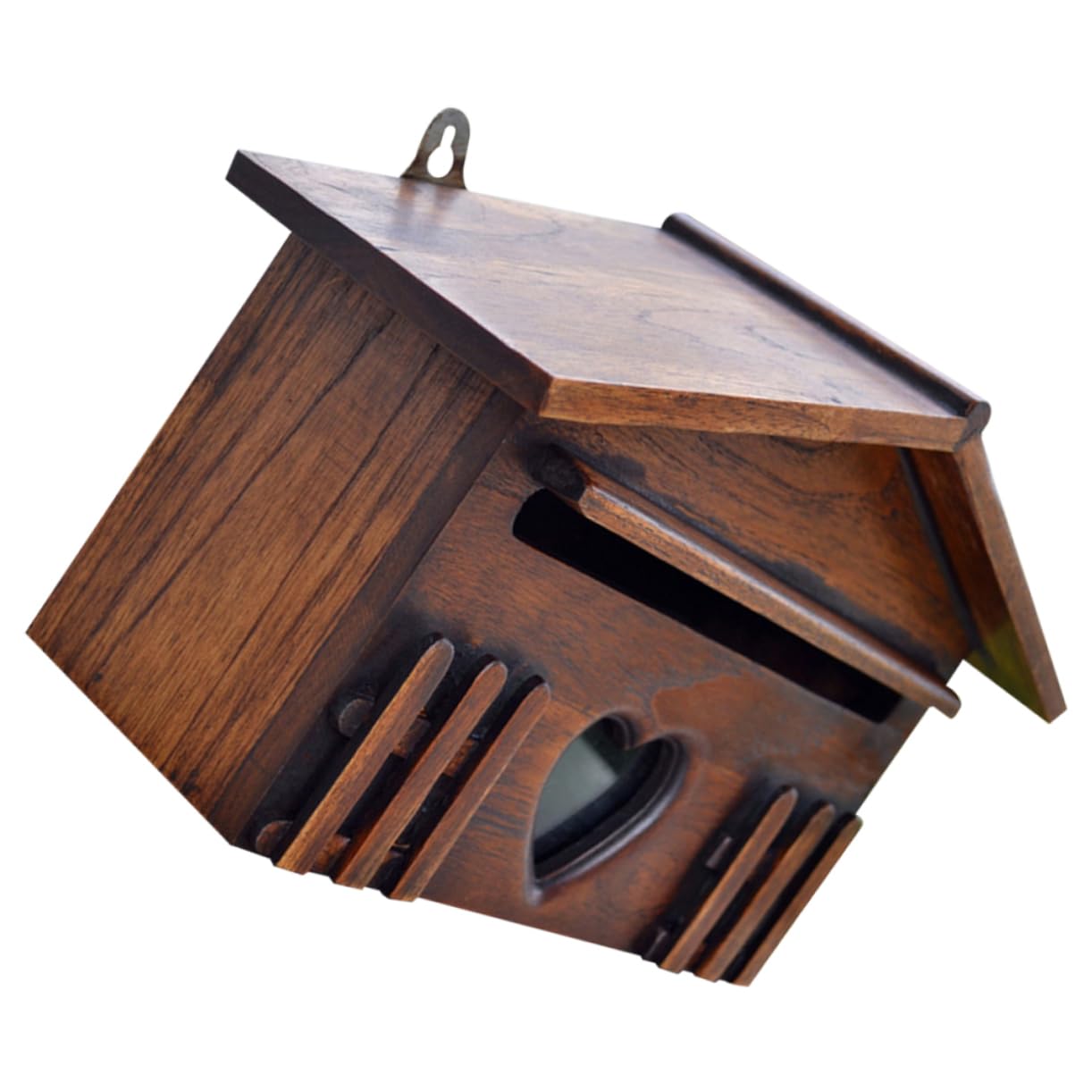 Holzbriefkasten in Hausform für Außen, Regendicht, 1 Stück