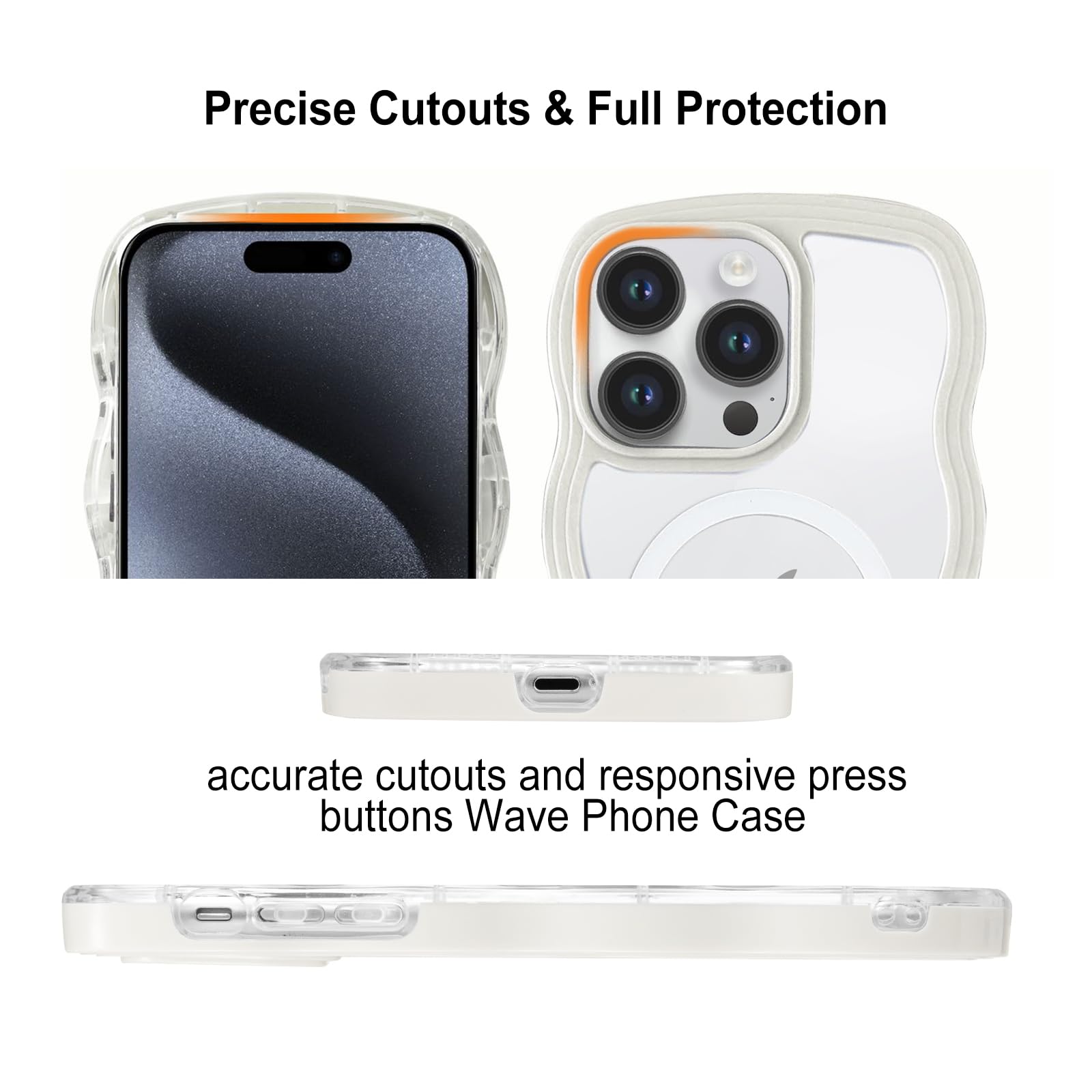 Amazon.com: UEEBAI Magnetic Candy Wave Frame Case for iPhone 12/12