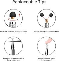 Vista 32 de Stylus (5 unidades), lápiz capacitivo 2 en 1 para pantalla táctil, alta precisión y sensibilidad, adecuado para tabletas iPhone/iPad/Android