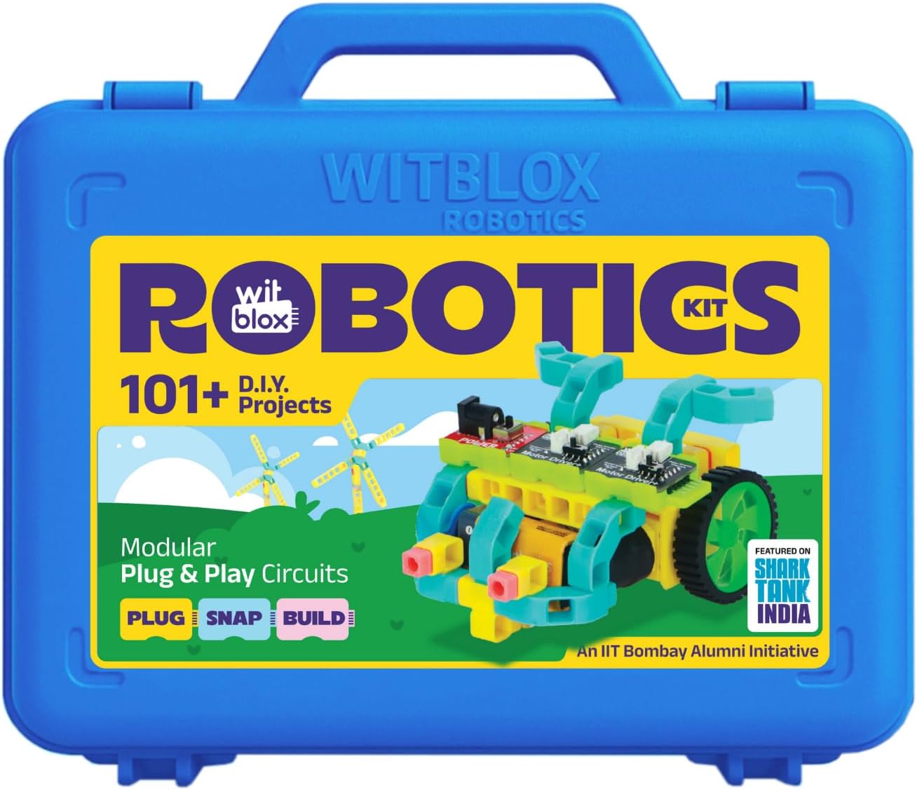 WitBlox DIY Robotics Science Kits 101+ Plus projects, 8 Years+ Kids, Interlocking Bricks Modular Electronic sensor and Circuits to create Logic 2 Free Live Classes Educational Gift Toys Boys and Girls