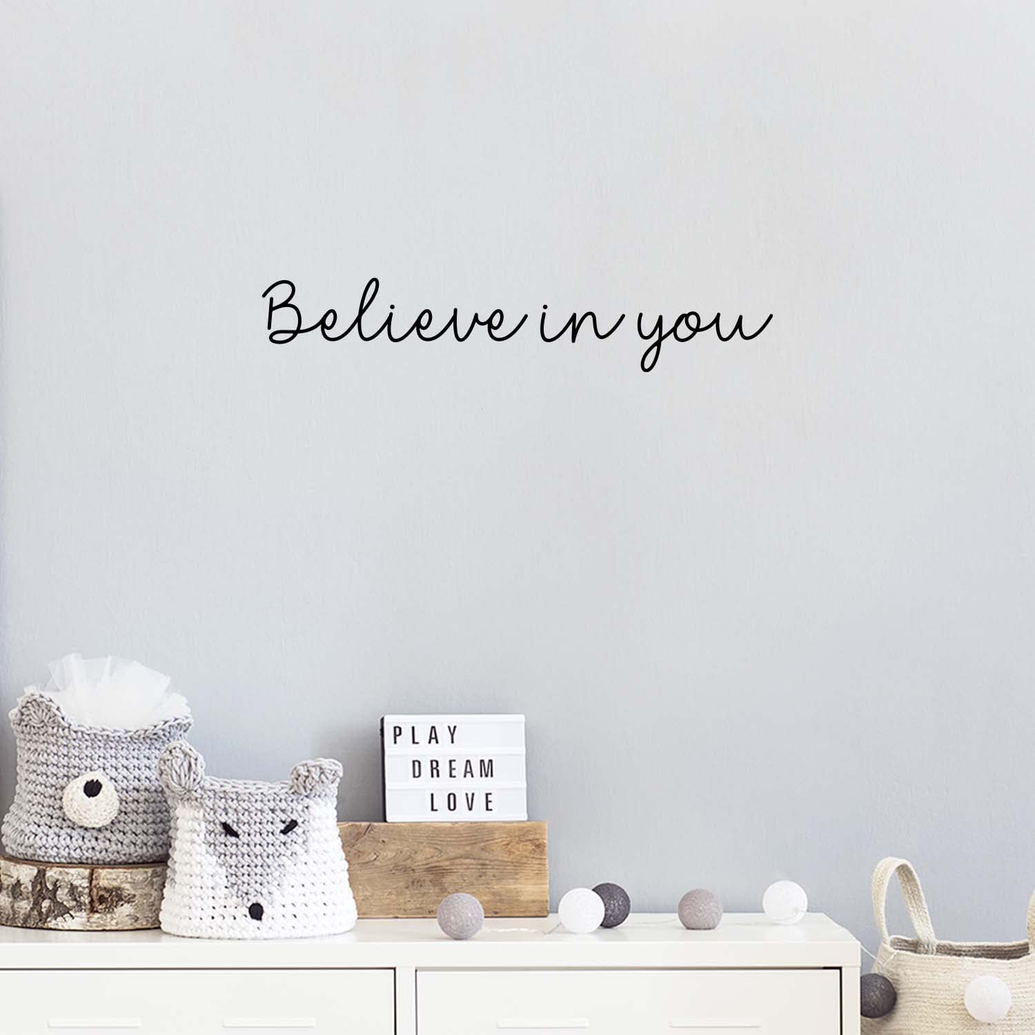 KYSUN "Believe In Yourself" Vinyl Wall Decal - Inspirational Handwriting Quote For Home Decor (22x8 Inches) - View #6