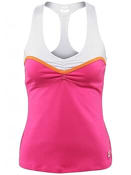 Amazon.com: Fila Baseline Cami Tank, Pink Glow/White/Orange