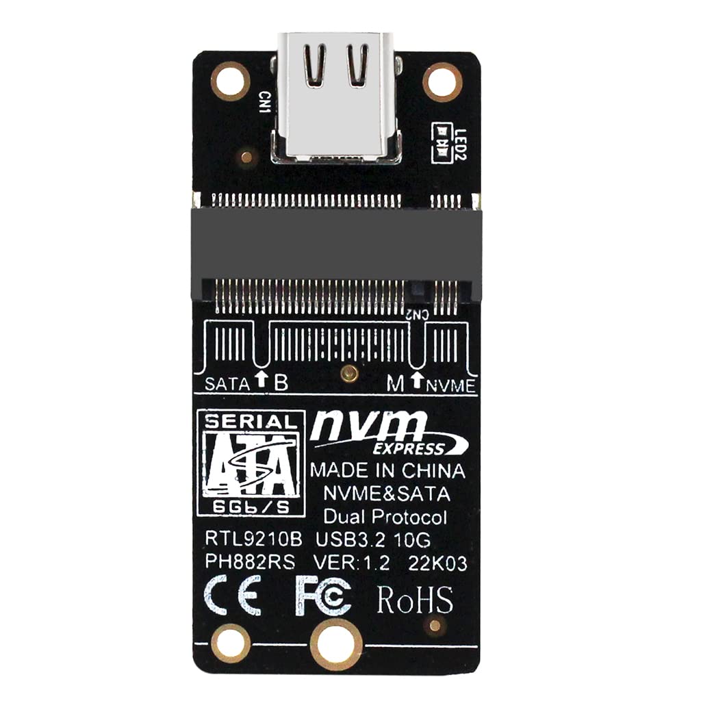 JMT USB 3.0 M.2 NVME Custodia rigida esterna RTL9210 ChipPCI-e x4 x2 M2 a Tipo A M Key SSD Case Box Supporto 2280 2260 2242 4TB HDD Card Adapter