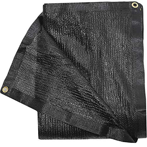 reshare 50% Voile pour Serres Filet d'Ombrage Coupe-Vent Voiles d'ombrage avec Oeillets - Noir 6m x 3m (20ft x 10ft) Cover