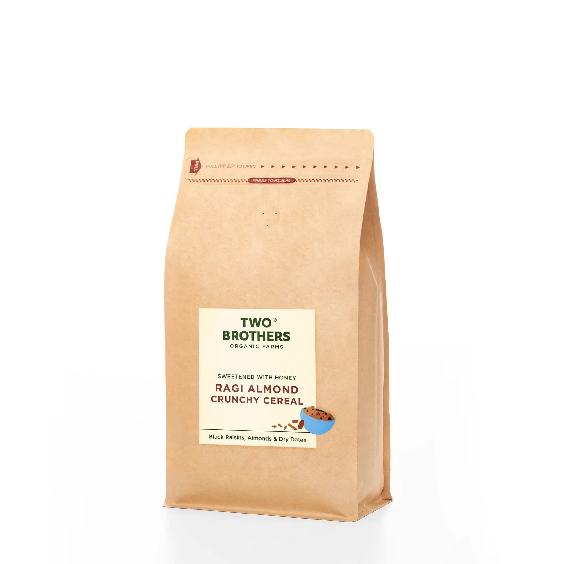 TWO BROTHERS ORGANIC FARMS RAGI ALMOND CRUNCHY CEREAL MIX 350G (B0B4W4RV74) Amazon Price History, Amazon Price Tracker