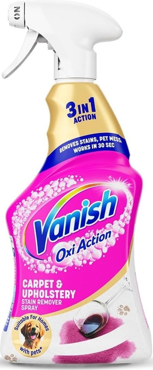 Vanish Oxi Action Carpet & Upholstery Stain Remover Spray, 1L
