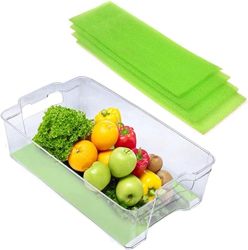 Miniatura 8 de Dualplex Revestimiento extensor de vida de frutas y verduras para cajones de refrigerador, 6 x 16.5 pulgadas (paquete de 6)  Extiende la vida útil