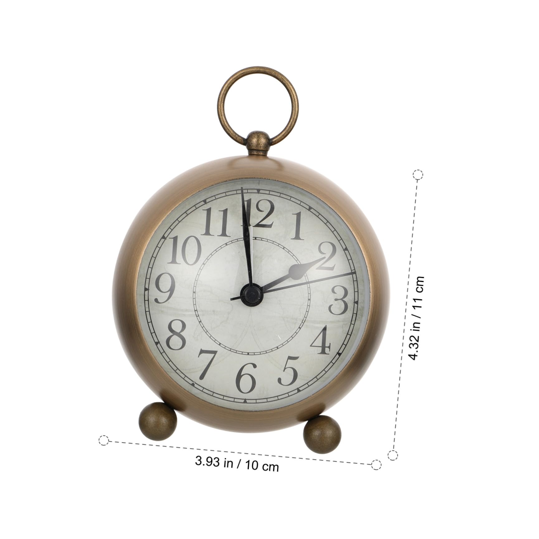jojofuny Orologio Vintage in Ferro e Vetro con Luce Notturna, Silenzioso