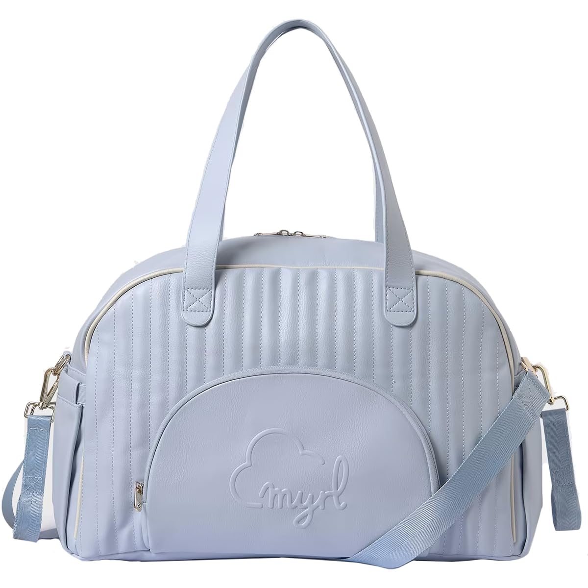 Mayoral - Bolso acolchado bebé exterior polipiel con asas para carrito y bandolera larga- compartimento para portachupete 19.348