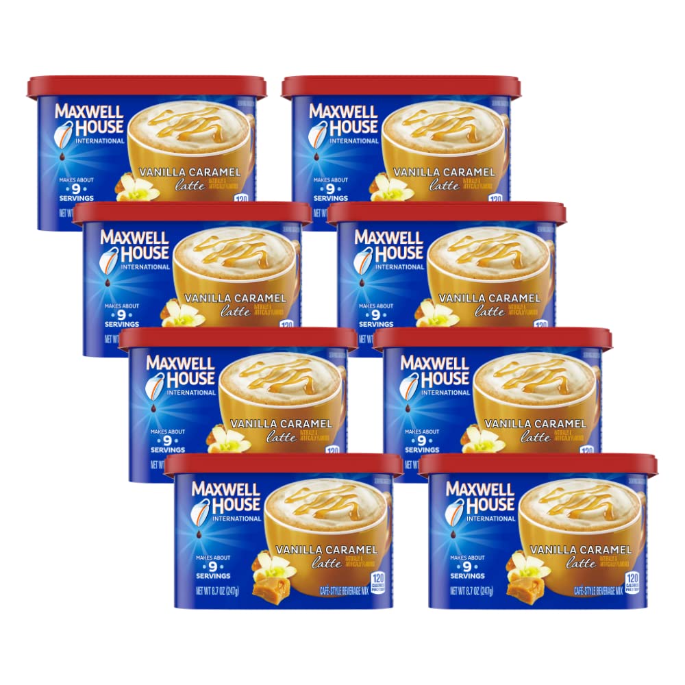 Maxwell House International Vanilla Caramel Latte Mix, 8.7 Oz (Pack of 8)