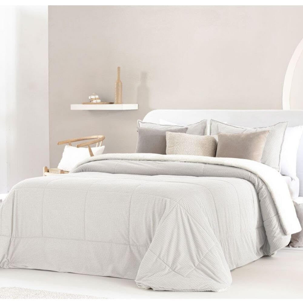 ANTILO TEXTIL Edredón Confort con Reverso de Borreguito YSABELA (Blanco, 90 cm)