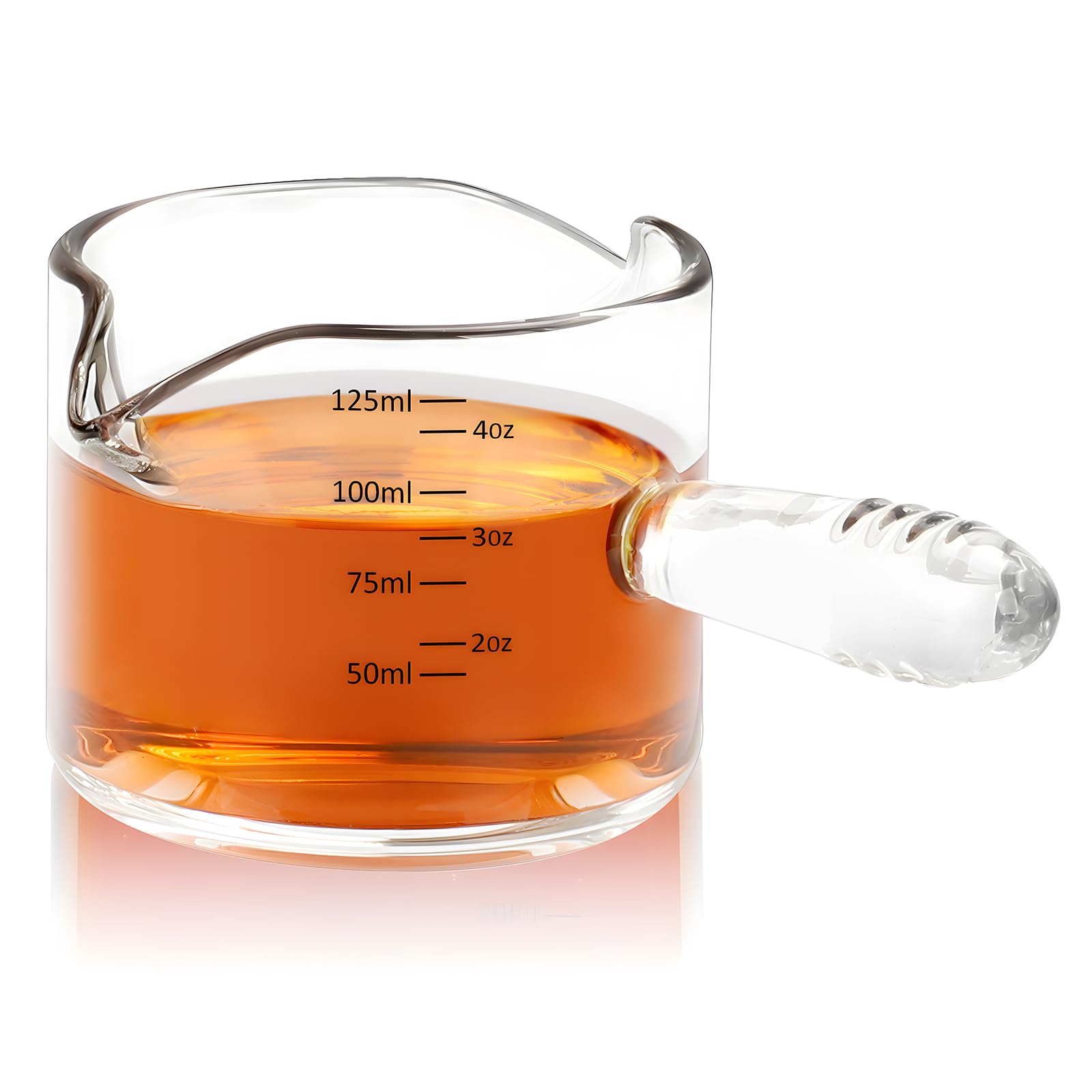 CRANDDI125ml 4oz Eespresso Shot Glass Cup, Double Spouts Borosilicate Glass -SOLD OUT