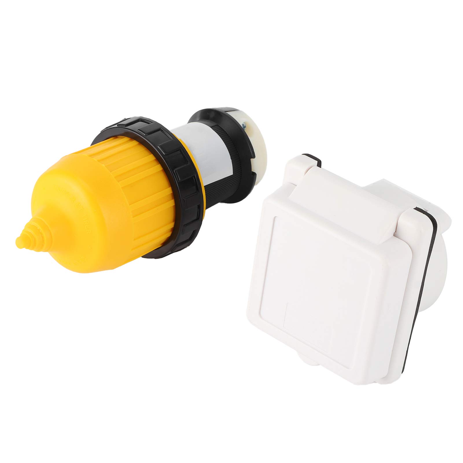 Akozon RV Power Inlet Kit, 3pz 30 AMP RV Power Inlet Set RV Cavo Terminale Connettore Lock Spina USA con Copertura Impermeabile per Barche RV