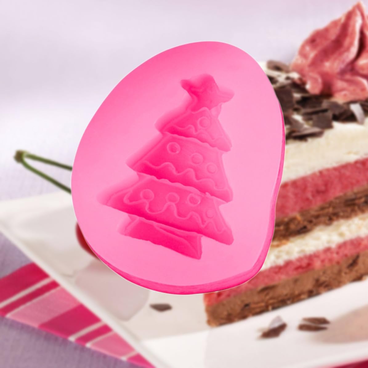 Xmas Christmas Tree Silicone Cake Decorating Mold Flexible Non Stick