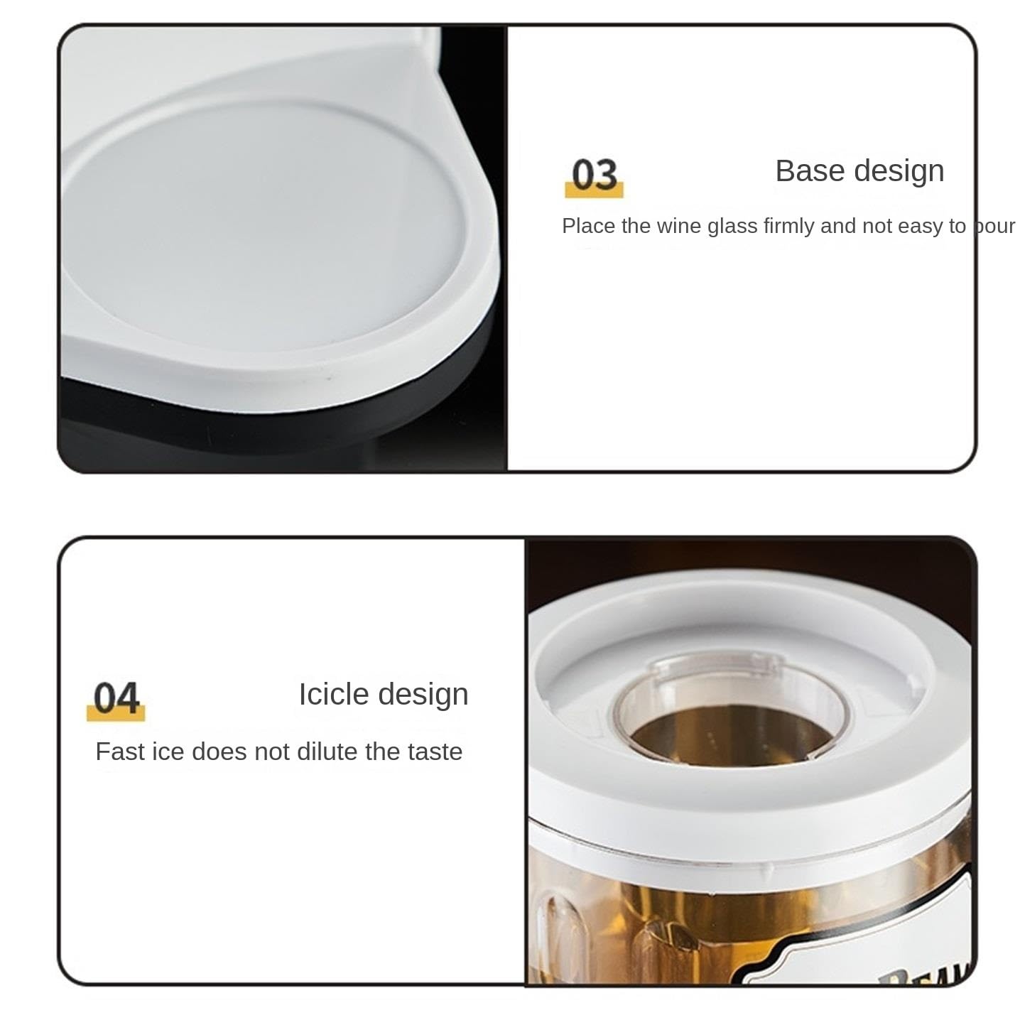 Dispensador de Bebidas Beer Tower de 2 l/70 oz con Grifo y Tubo de Hielo