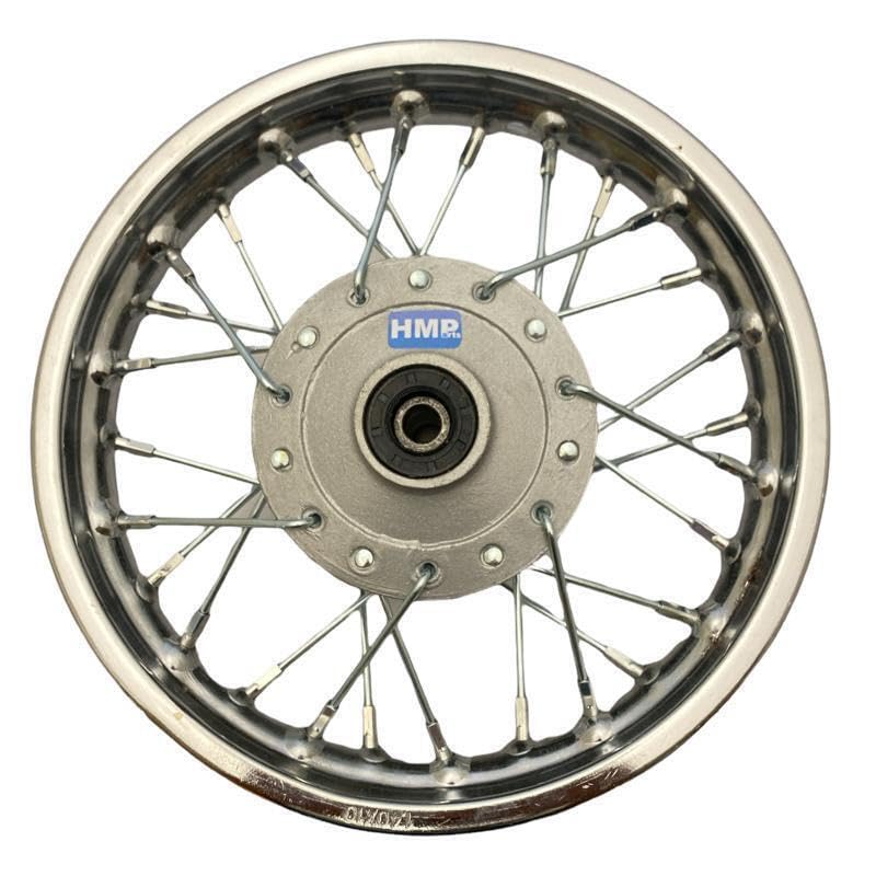 Felga Stahl 10 Zoll Chrom 12 mm Achse Dirt Bike Pit Bike MotoCross