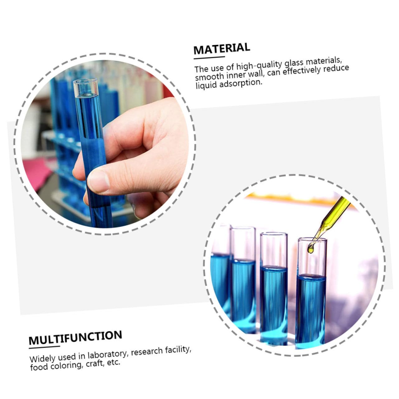 Amosfun 10 Sätze Reagenzglas Chemie Experimente Bissn Zubehör Für Laborreagenzgläser Fläschchen Mit Korken Links Glasvasen Probenflaschen Reagenzgläser Hölzern 10 Stück * 10