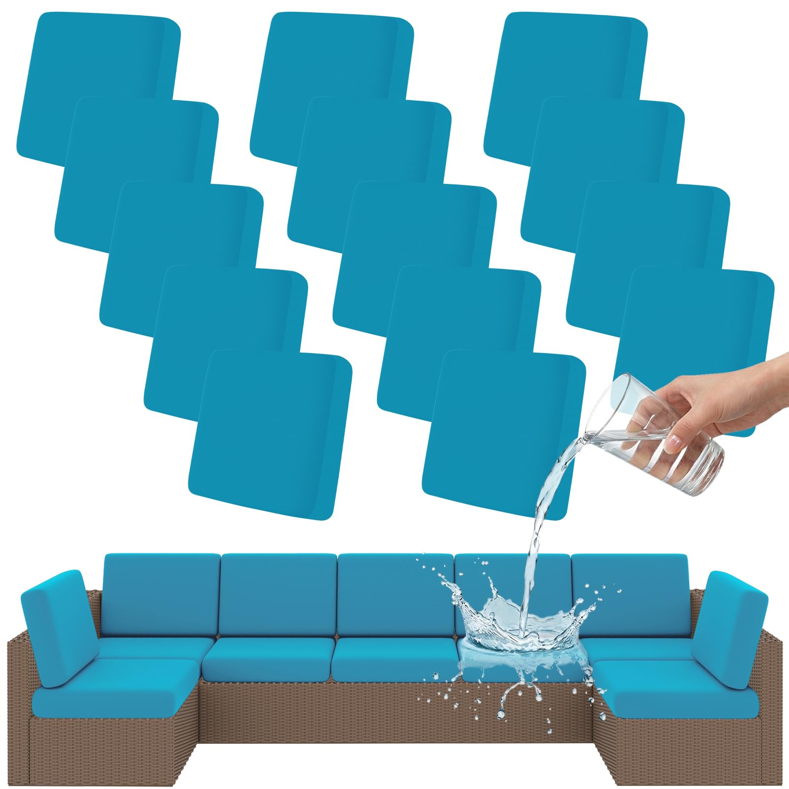 Smiry Waterproof Patio Cushion Covers, Stretch Outdoor Furniture Covers