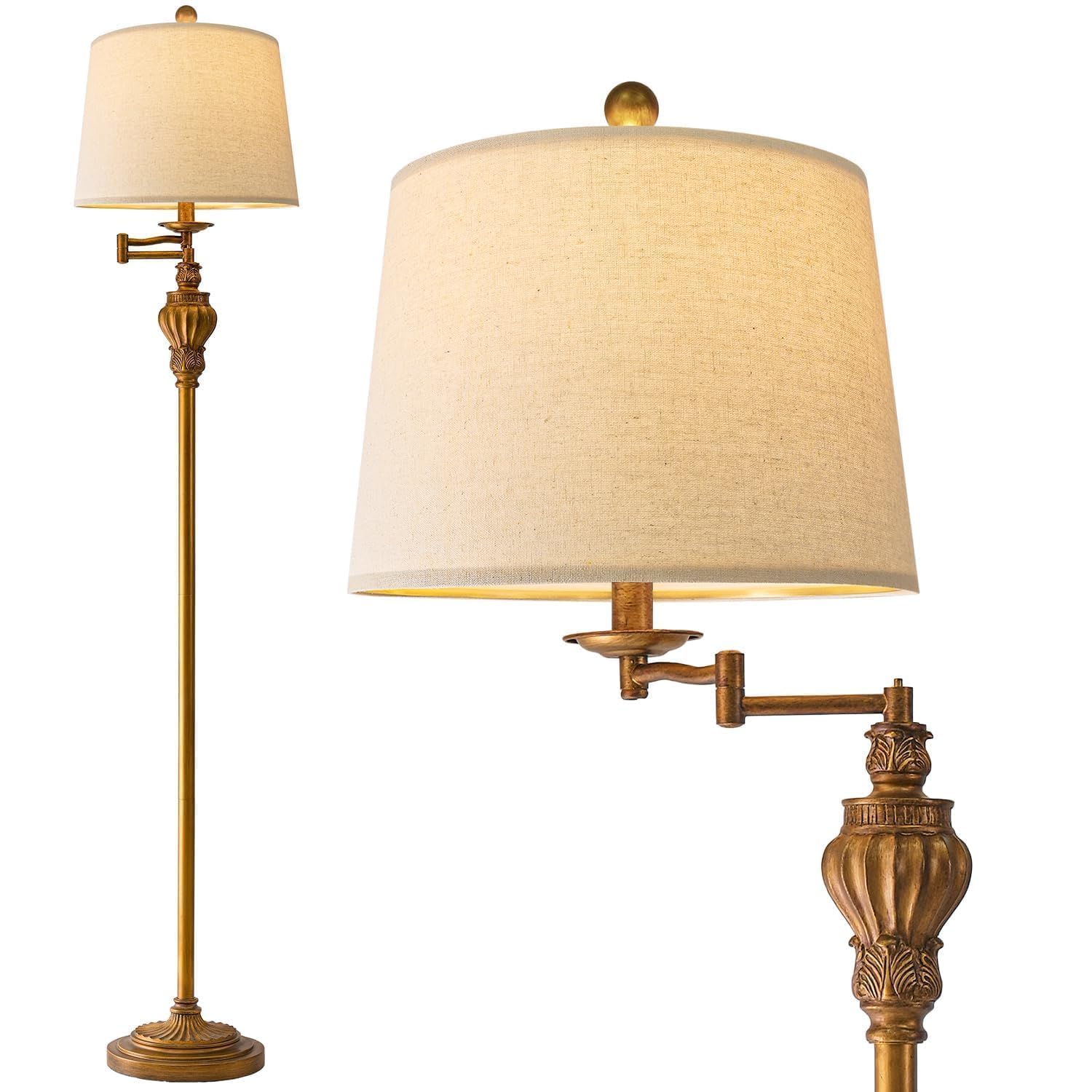 Photo 1 of Vintage Floor Lamp with 350° Adjustable Swing Arm 61" Lamps for Living Room