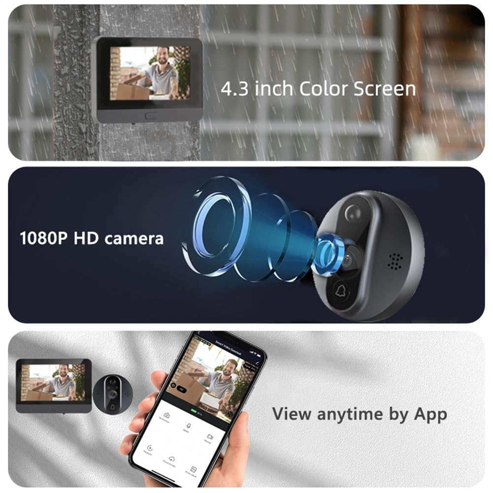 Tuya Campanello video intelligente wireless HD con rilevamento del movimento PIR e allarme a infrarossi, videocitofono Wi-Fi per casa e appartamento | Leroy Merlin Tuya Campanello video intelligente wireless HD con rilevamento del movimento PIR e allarme a infrarossi, videocitofono Wi-Fi per casa e appartamento | Leroy Merlin