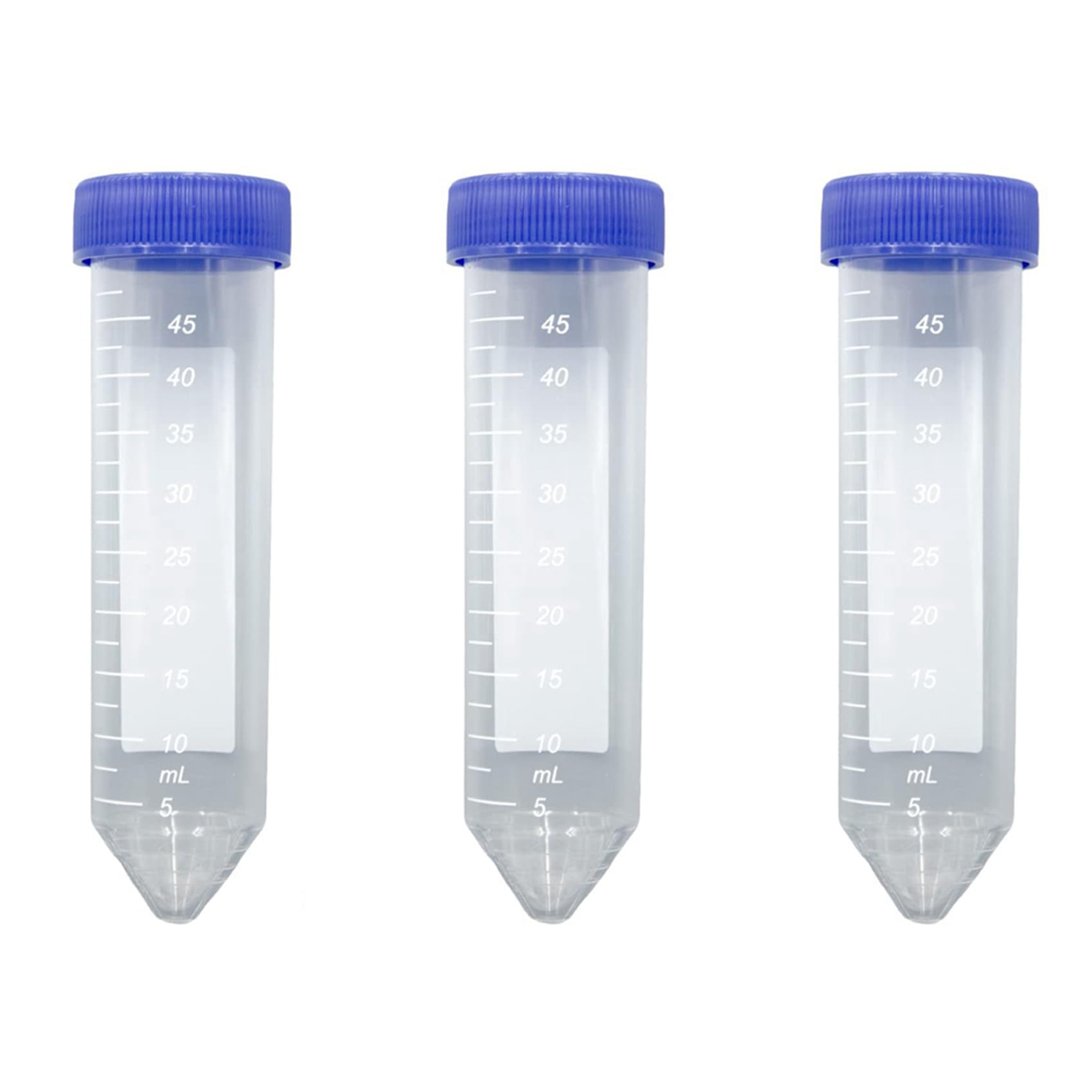 Provette da Centrifuga Coniche Scientifiche da 50 Ml, [Confezione da 150] Provette nel Plastica con Tappi Un Vite, Provette Sterili da 50 Ml con Coperchi