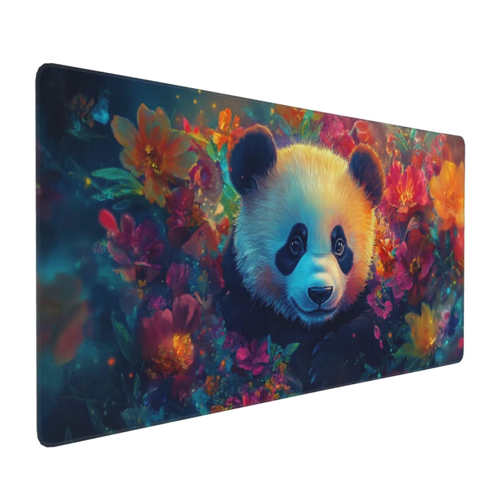 Podkładka pod mysz XXL 1200x600x3mm podkładka pod mysz panda podkładka pod mysz kwiat poprawia precyzję i szybkość, antypoślizgowe wodoodporne, szyte krawędzie, akcesoria do gier, komputer biurowy