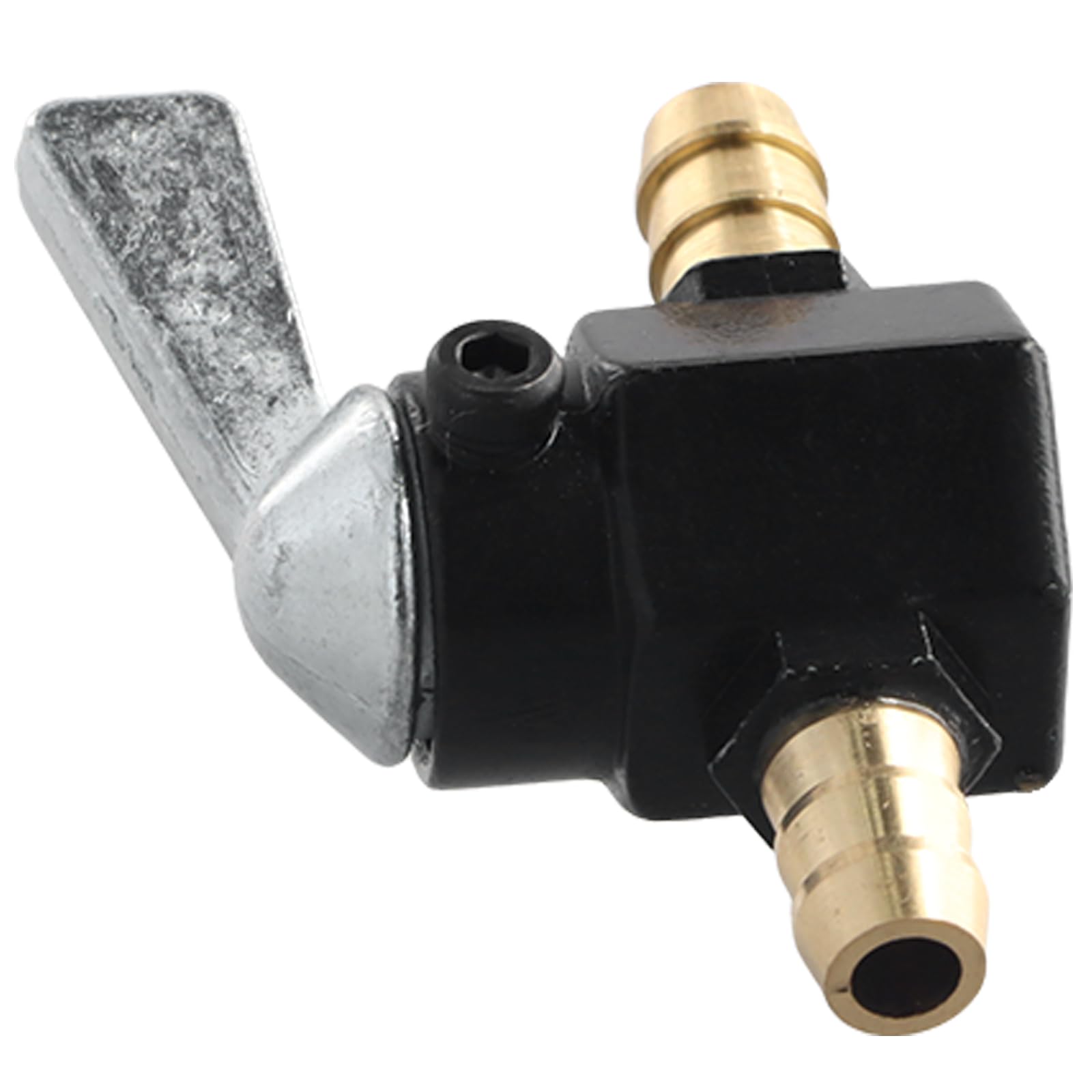 Rubinetto Benzina Universale 8mm Per Scooter E Moto - Nero In Lega Alluminio - Foto 3