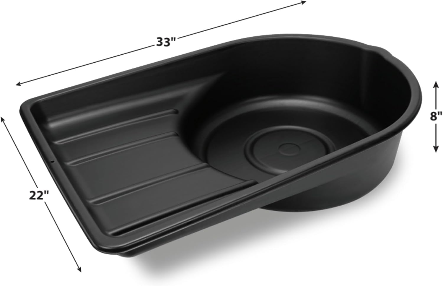 Performance Tool W4072 Black Extra Large Portable 7.5 Gallon Oil Drain Pan, (28.4 L)