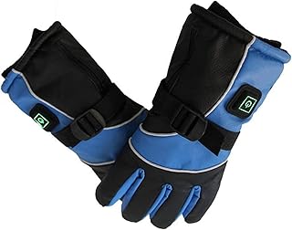 SBTXHJWCGLD Guantes calefactables, Unisex Guantes fríos y Calientes Montar en Invierno Pantalla táctil Antideslizante Recargable Guantes calefactores Elegantes y cómodos (Color: Azul 4000 mAh)