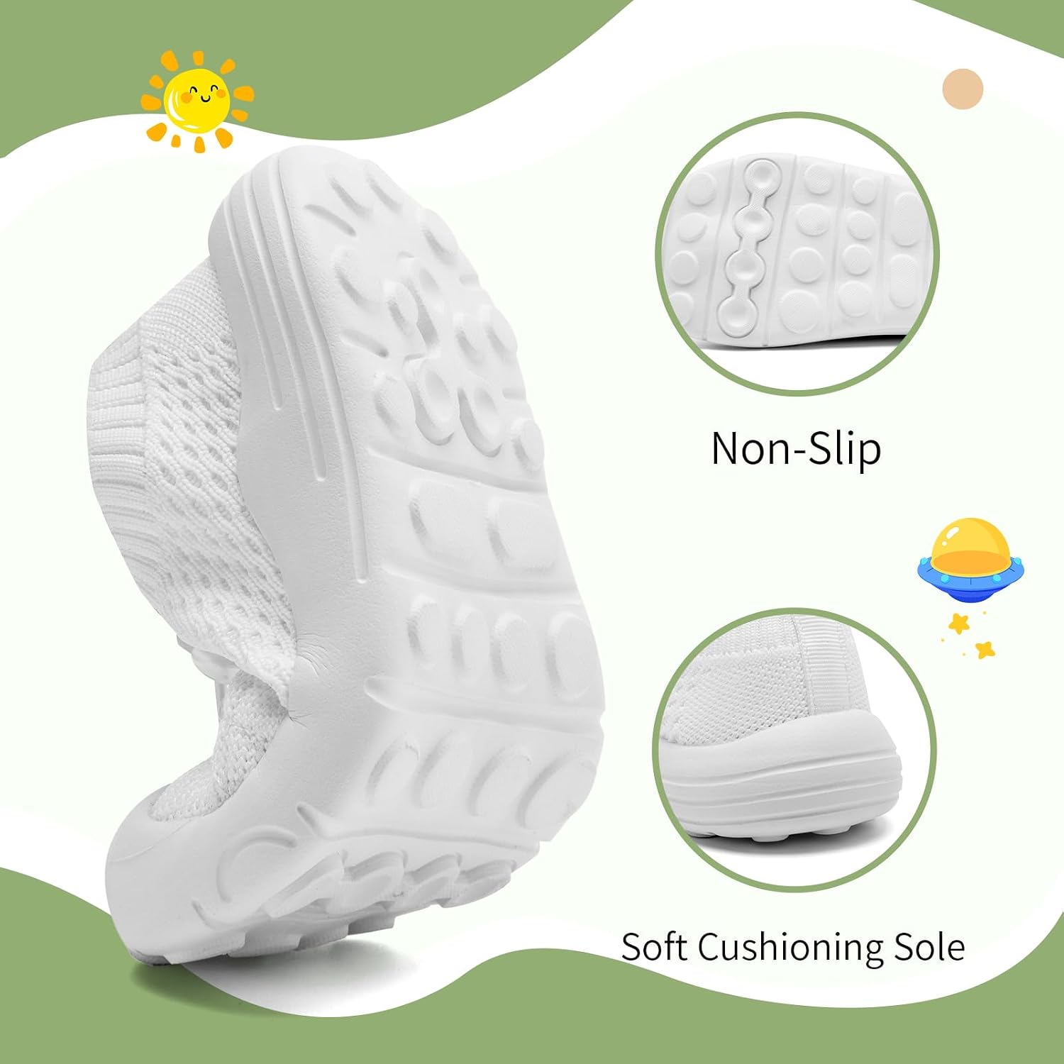 Toddler Shoes Girls Boys Tennis Sneakers for Girls Boys Slip On Lightweight Breathable Non Slip Flexible Fit Walking Shoes