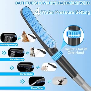 Pet-Shower-Attachment-for-Tub-Spout-Bathtub-SprayerPet-Bath-Brush-and-Scrubber-Adjustable-Water-Flow-Dog-Washing-Shower-Attachment - Cucciolini Doodles   Pet-Shower-Attachment-for-Tub-Spout-Bathtub-SprayerPet-Bath-Brush-and-Scrubber-Adjustable-Water-Flow-Dog-Washing-Shower-Attachment