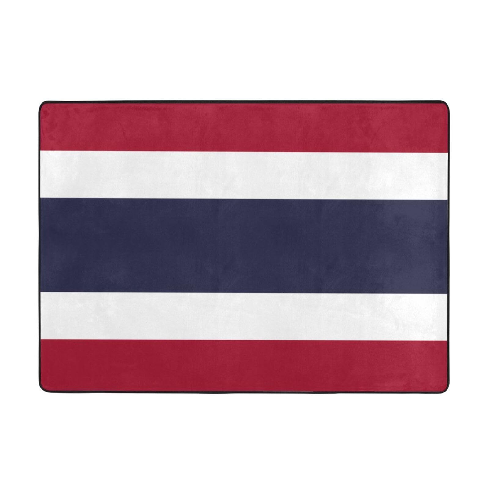Tapis drapeau de la Thaïlande en flanelle 203x147 cm pour salon